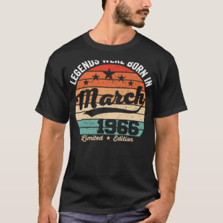 Vintage 57:e födelsedagsljud föddes den 1 mars t shirt