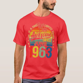 Vintage 59 år gammal juni 1963 Dekoration 59:e Bi T Shirt