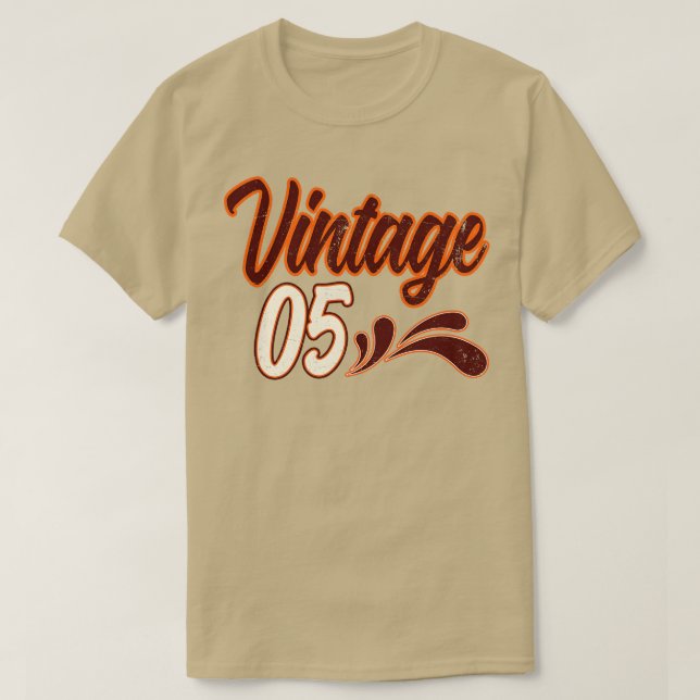 Vintage 5 Ålder Födelsedag T Shirt (Design framsida)
