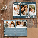 Vintage 5 Fotokollage för marin blå grey Julkort<br><div class="desc">Välkomna till vår fantastiska Vintage av Blue Grey 5 Photo Collage Helgdag Card, där vintage charm möter modern elegans. Den här designen har en berikad vattenfärgsgrej och subtilt elegant-kalligrafi med enkel typografi, som fångar kärnan av traditionell coziness- och rustic cottage core. Med en aning efterluft och ett streck av bekvämlighet...</div>