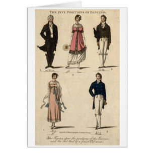 Vintage - 5 placerar av dansen (regenskaperaen), hälsningskort