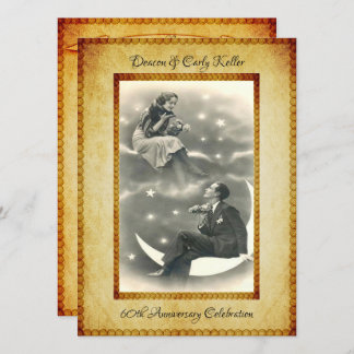 Vintage 60-årsdagen Firande Inbjudningar