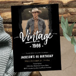 Vintage 60-årsfirande inbjudningar<br><div class="desc">Vintage födelsedagsfest mall för vuxna i alla åldrar med ett foto. Tillgänglig som digital nedladdning för utskrift.</div>
