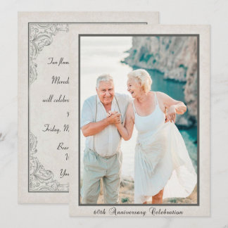 Vintage 60-årsjubileum Celebration Inbjudningar