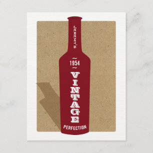 Vintage 60:e födelsedag Vin-partiinbjudan Inbjudningar