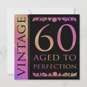 Vintage 60:e Födelsedagsfest inbjudan