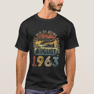 Vintage 60:e födelsedagslätten sedan augusti 1963 t shirt