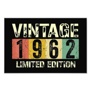 Vintage 60 Födelsedag Fototryck
