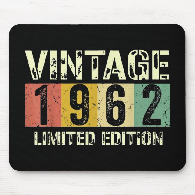 Vintage 60 Födelsedag Musmatta (Framsidan)