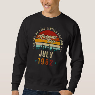 Vintage 60 födelsedagar Fantastisk sedan juli 1962 Lång Ärmad Tröja