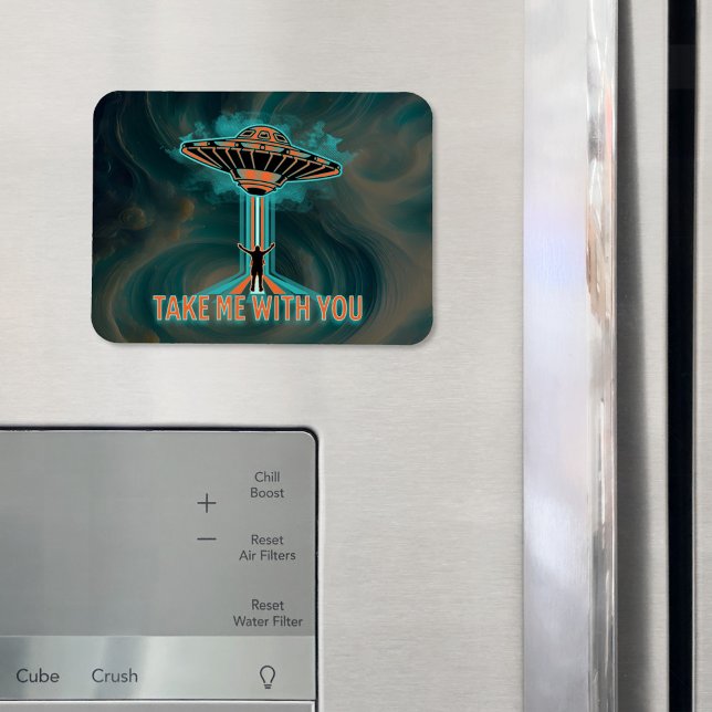 Vintage 60's Stil Flies Saucer Magnet (Skapare uppladdad)