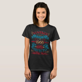 Vintage 60th Birthday Decorations Vintage 1966 60  T Shirt