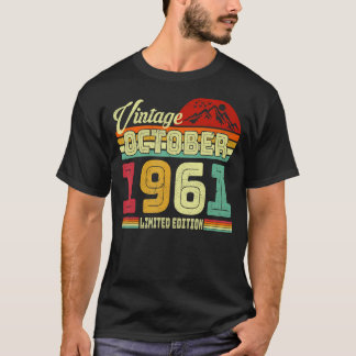 Vintage 61:a födelsedagen Fantastisk sedan oktober T Shirt