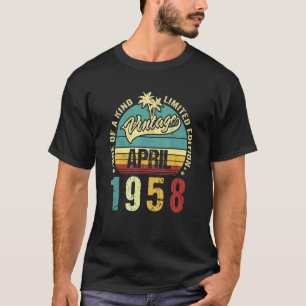 Vintage 64 år gammal april 1958 Dekoration 64:e B T Shirt