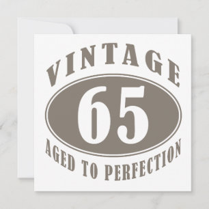 Vintage 65e födelsedagsgåvor kort