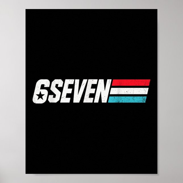 Vintage 67 Meme Retro 6 Seven  Poster (Framsidan)