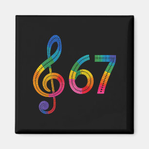 Vintage 67 Musik Meme Slang Sex Sju Lärare Roligt Magnet