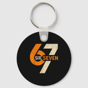 Vintage 67 Sex Sju 6 7 Nummer Retro 67 Meme Nyckelring