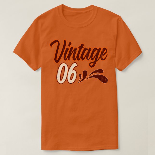 Vintage 6 Ålder Födelsedag T Shirt (Design framsida)