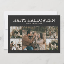 Vintage 6 Foto Halloween Svart