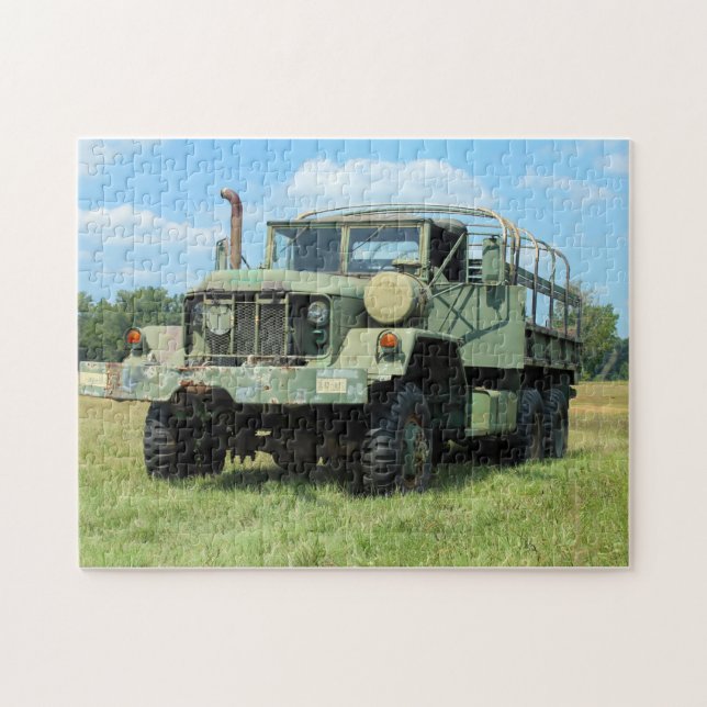 Vintage 6x6 5 Ton militärt lastbilpussel Pussel (Horisontell)