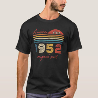 Vintage 70 födelsedagsgåvor Fantastisk sedan 1952 T Shirt