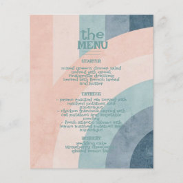Vintage 70:s Rainbow Bröllop Menu