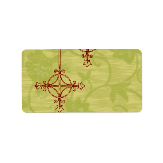 Vintage 70:s Stil-julmärkning Adressetikett (Framsidan)