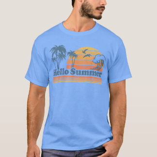 Vintage 70-sekunders retr för Hej sommarvakuumbock T Shirt
