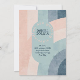 Vintage 70-tal Rainbow Bröllop Inbjudningar