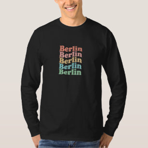 Vintage 70-tal Tyskland Hippie Stad - Retro Berlin T Shirt