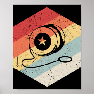 Vintage 70's Yoyo Colorful Retro Poster