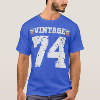 Vintage 74 år gammal Lycklig 74:e Roligten på föde T Shirt