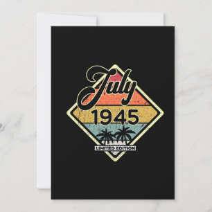 Vintage 75 år 1945 75:e födelsedagspresent inbjudningar