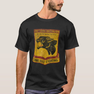 Vintage 761:a Tanken Battalion Black Panthers V03 T Shirt