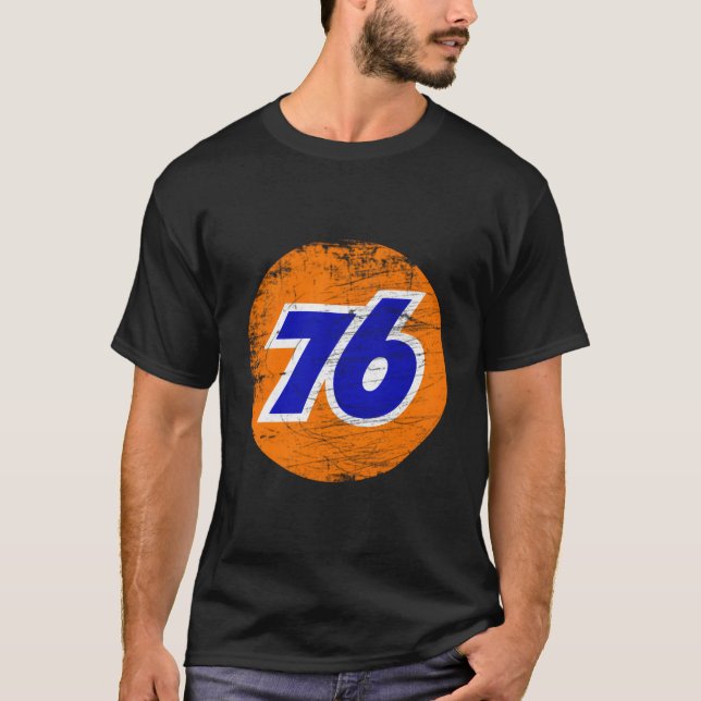 Vintage 76 Gas Station Sign T Shirt (Framsida)