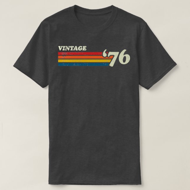 VINTAGE 76 RETRO RAND T SHIRT (Design framsida)