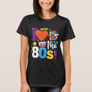 Vintage 80 för Kvinnor i kärlek på 80-talet Kläder T Shirt