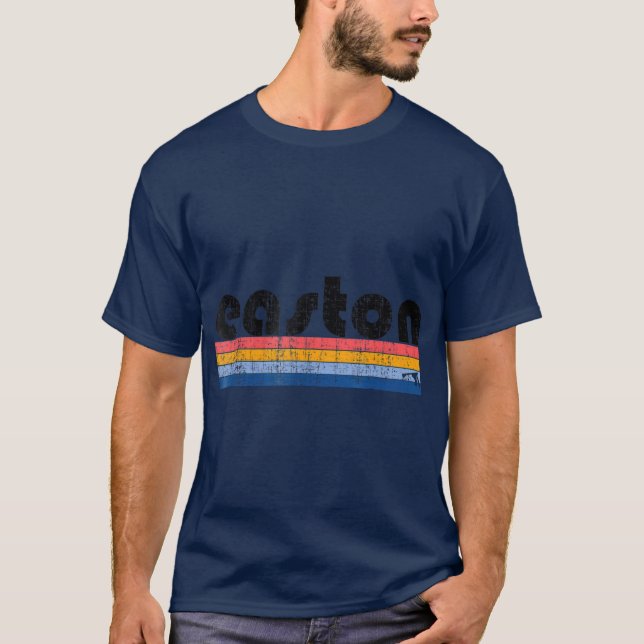 Vintage 80-talet Stil Easton MD T Shirt (Framsida)