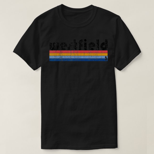 Vintage 80-talet Stil Westfield NJ T Shirt (Design framsida)