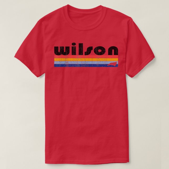Vintage 80-talet Stil Wilson NC T Shirt (Design framsida)