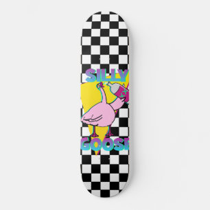 Vintage 80-tals dumma gås-rutig skateboard bräda 20 cm