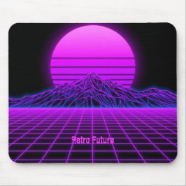 Vintage 80-tals Retrowave Bergslandskap Musmatta