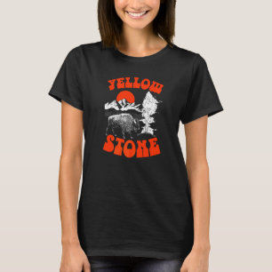 Vintage 80 Yellowstone Park Bison Old Faithf T Shirt
