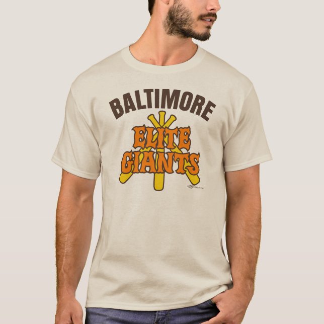 Vintage 80s Baltimore Elite Giants T Shirt (Framsida)