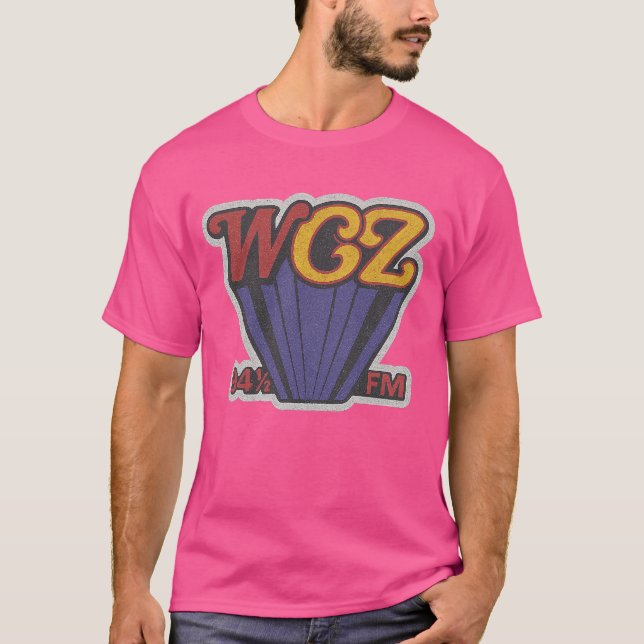 Vintage 80s-stil, radioaktiv WCOZ T Shirt (Framsida)