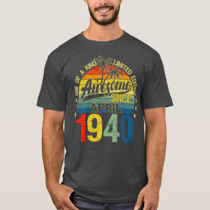 Vintage 82 år gammal april 1940 Dekoration 82nd B T Shirt