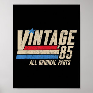 Vintage 85 Retro 40:e födelsedagen 1985 Pappa 40 F Poster