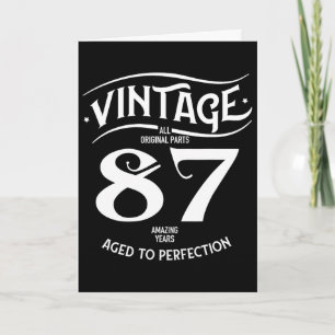 Vintage 87 fantastiska år Rolig 87-årsdag perfekt Kort
