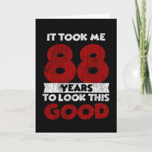 Vintage 88 år gammal rolig 88-årspresent kort